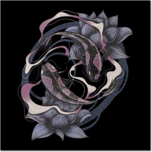 Koi Fishes Posters and Art